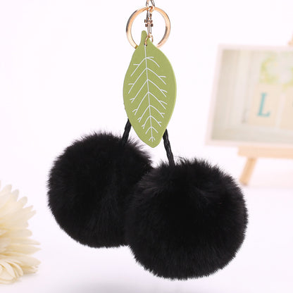 Fluffy Cherry Handbag or Keychain Pendant 🍒