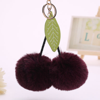 Fluffy Cherry Handbag or Keychain Pendant 🍒