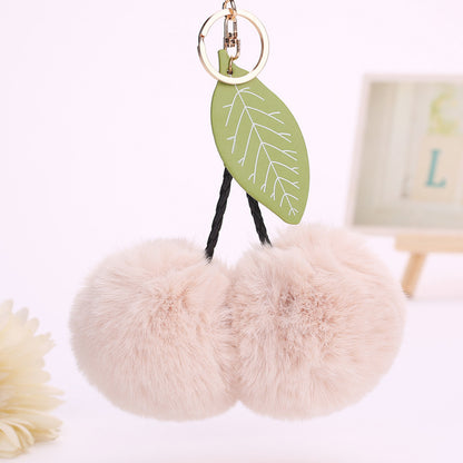 Fluffy Cherry Handbag or Keychain Pendant 🍒