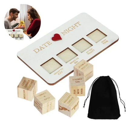 Date Night Wooden Dice Game For Couples - Spice up your date night