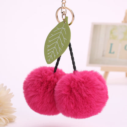 Fluffy Cherry Handbag or Keychain Pendant 🍒