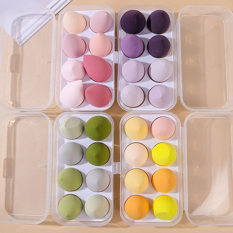 Fluff & Buff Egg Sponges - 8 Makeup Sponges in an Egg Box