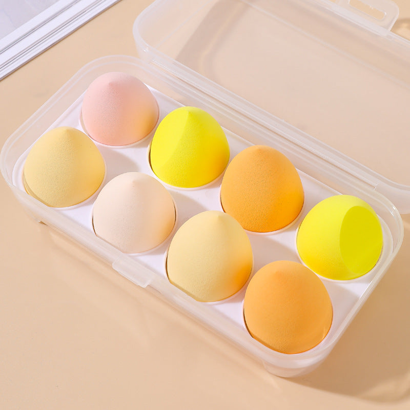 Fluff & Buff Egg Sponges - 8 Makeup Sponges in an Egg Box