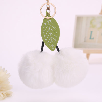 Fluffy Cherry Handbag or Keychain Pendant 🍒