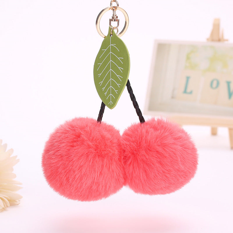 Fluffy Cherry Handbag or Keychain Pendant 🍒