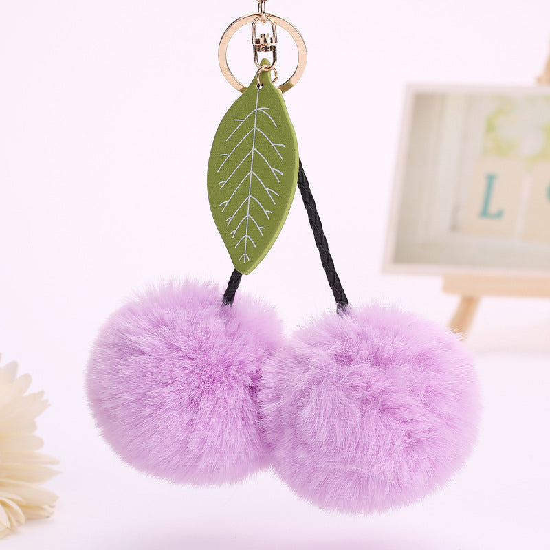 Fluffy Cherry Handbag or Keychain Pendant 🍒