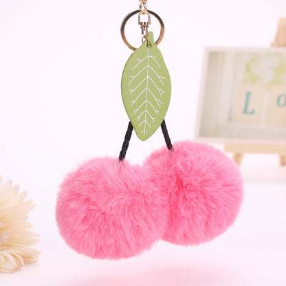 Fluffy Cherry Handbag or Keychain Pendant 🍒