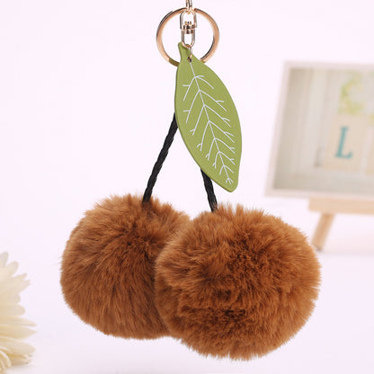 Fluffy Cherry Handbag or Keychain Pendant 🍒