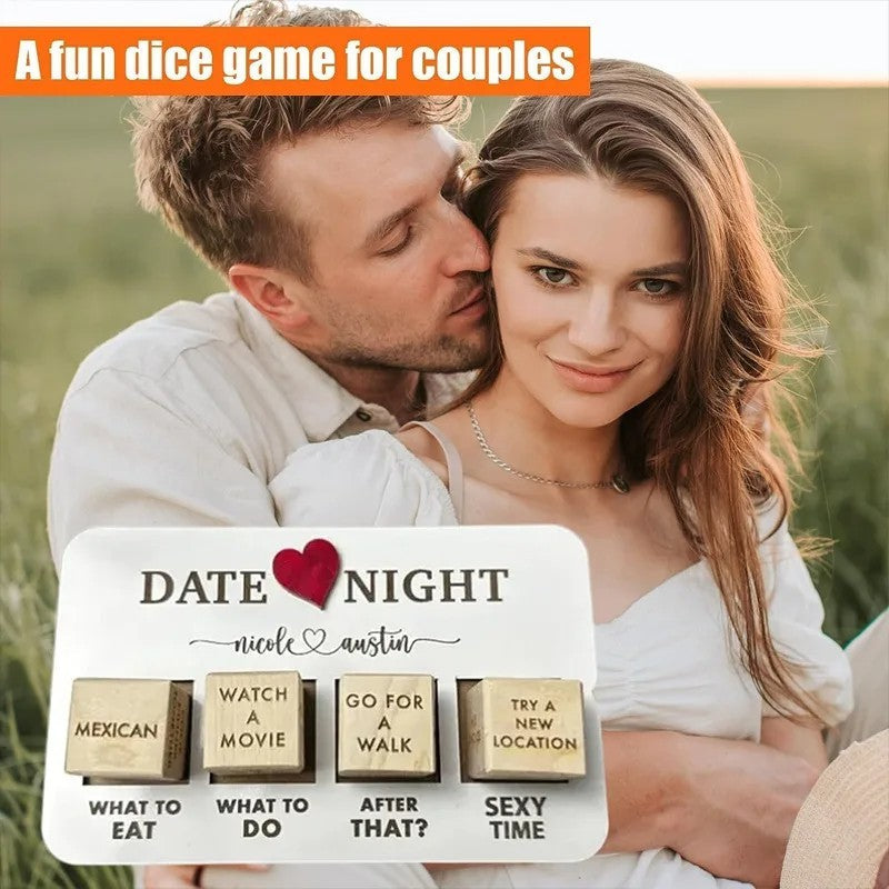 Date Night Wooden Dice Game For Couples - Spice up your date night