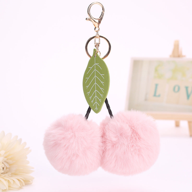 Fluffy Cherry Handbag or Keychain Pendant 🍒