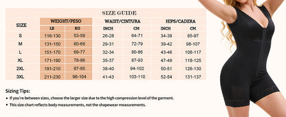 Shapewear-Tummy Control, Post Surgery, Full Body Shaper, Butt Lifter With Zipper