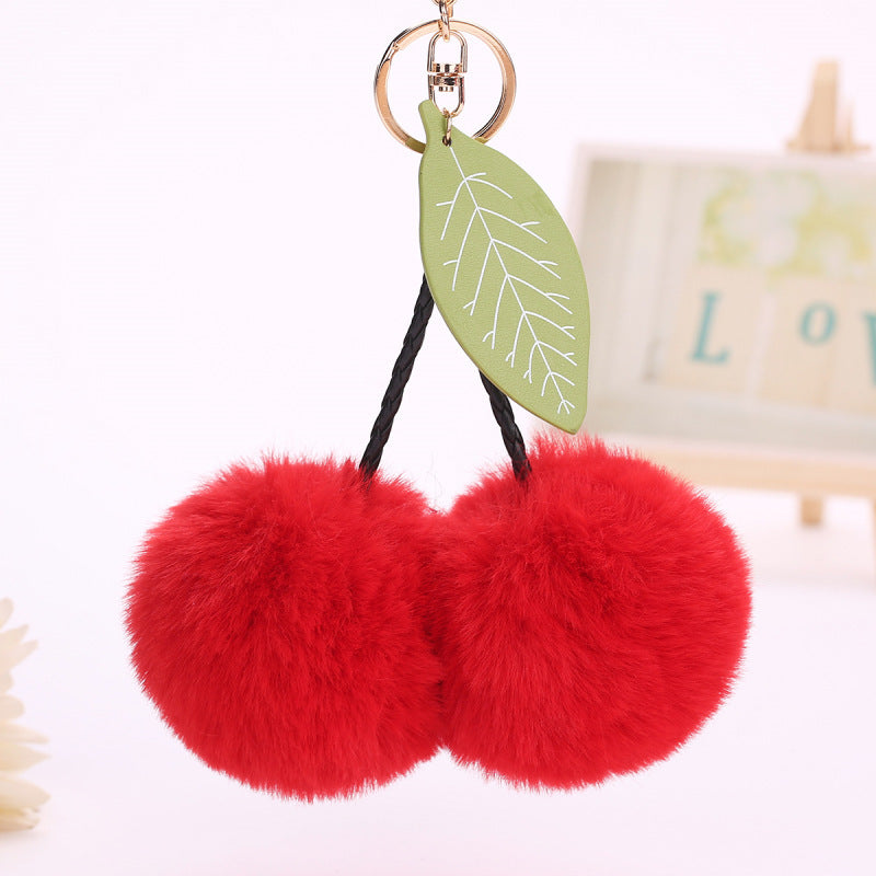 Fluffy Cherry Handbag or Keychain Pendant 🍒