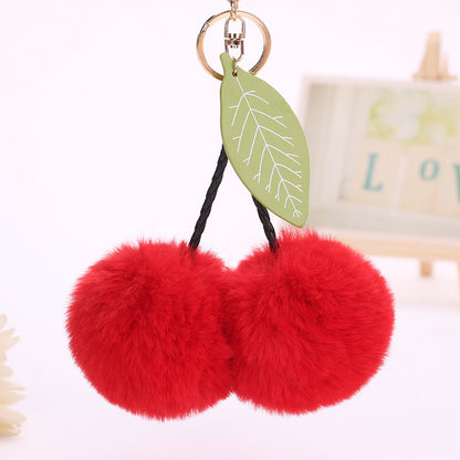 Fluffy Cherry Handbag or Keychain Pendant 🍒